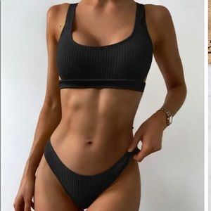 ZAFUL Textured Cut Out High Rise Bikini